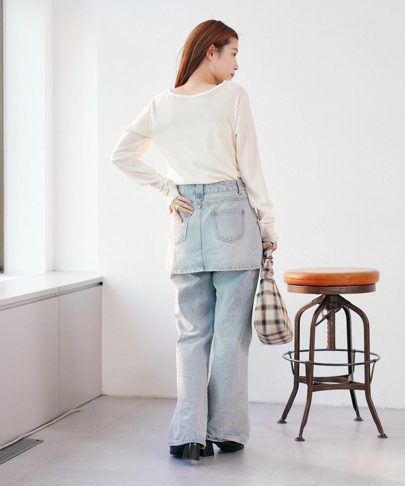 リボン開きチュールTEE