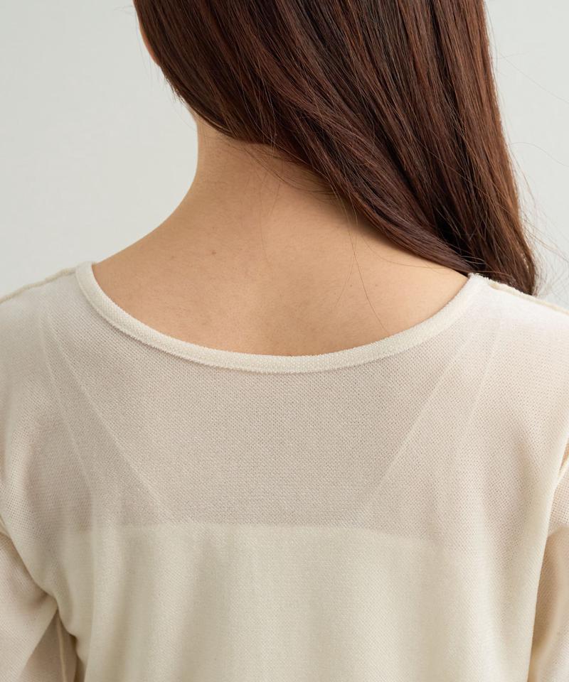 リボン開きチュールTEE