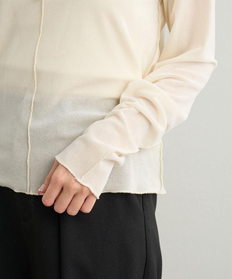 リボン開きチュールTEE