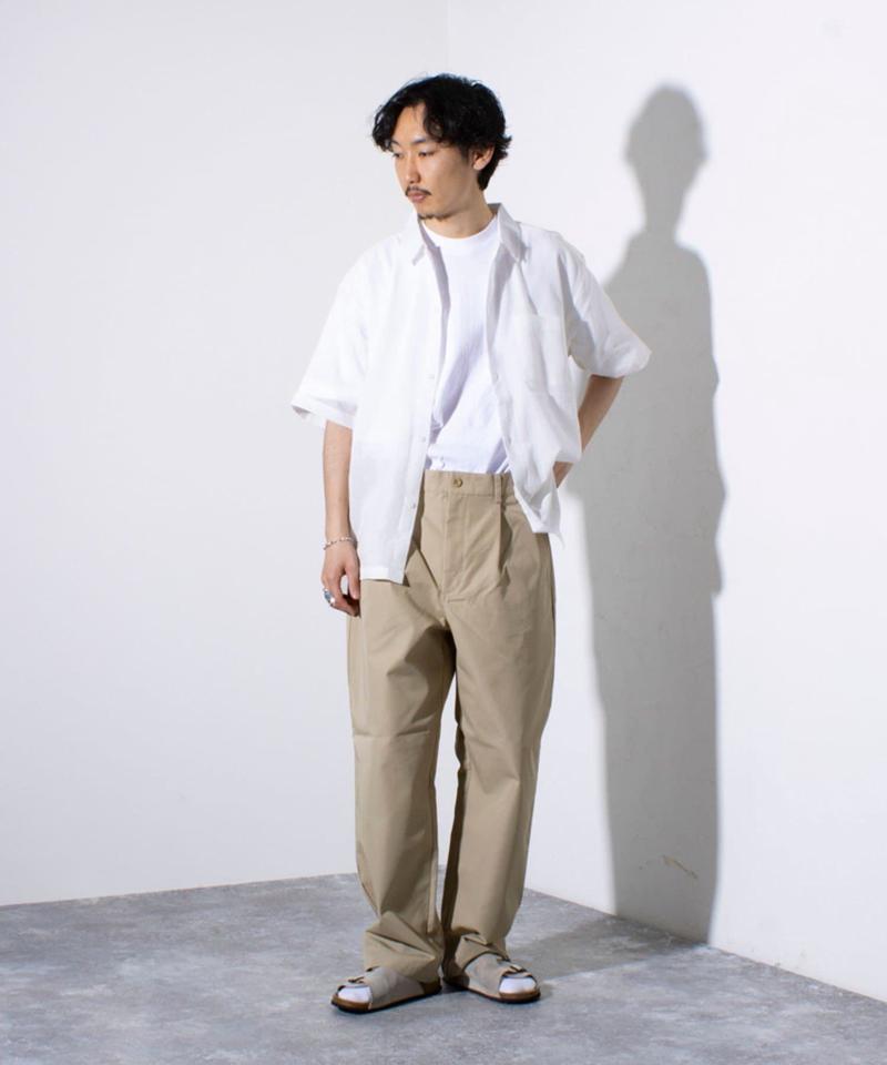 【GEVACO/ゲバコ】タック入り テーパード チノパンツ ワイドテーパード