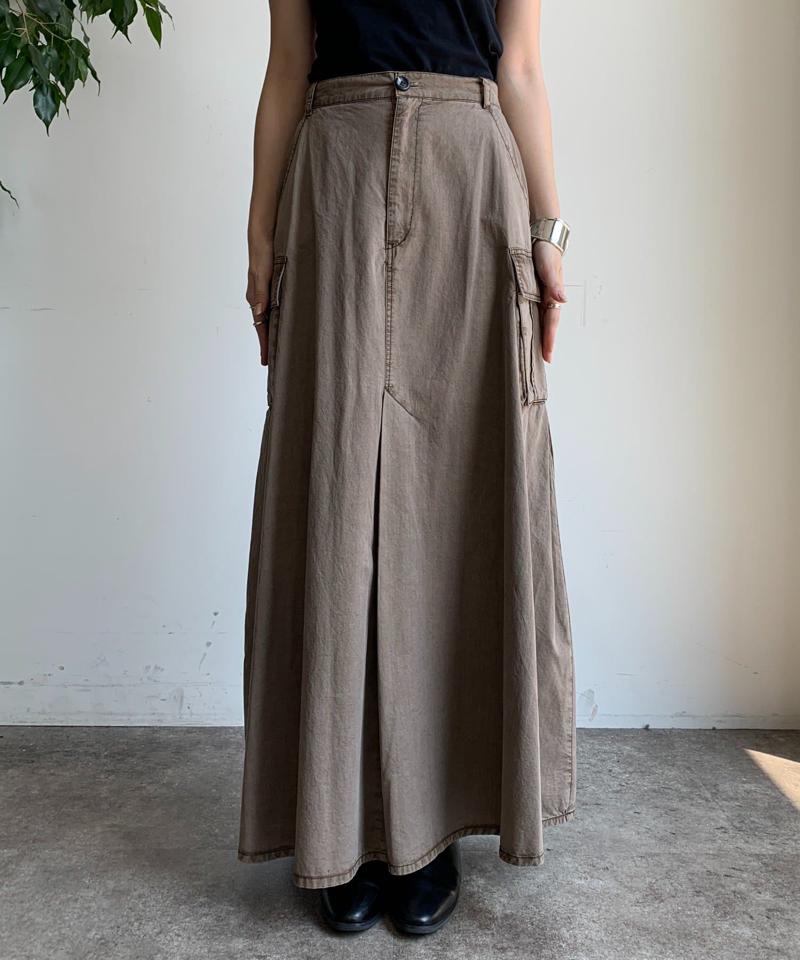 綿リヨセルピグメント加工カーゴスカート
