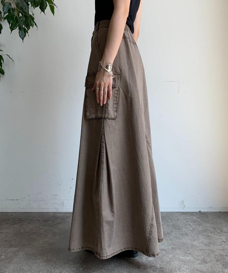 綿リヨセルピグメント加工カーゴスカート