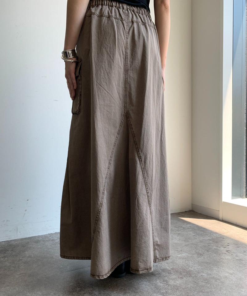 綿リヨセルピグメント加工カーゴスカート