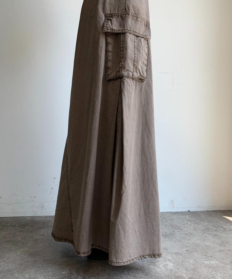 綿リヨセルピグメント加工カーゴスカート