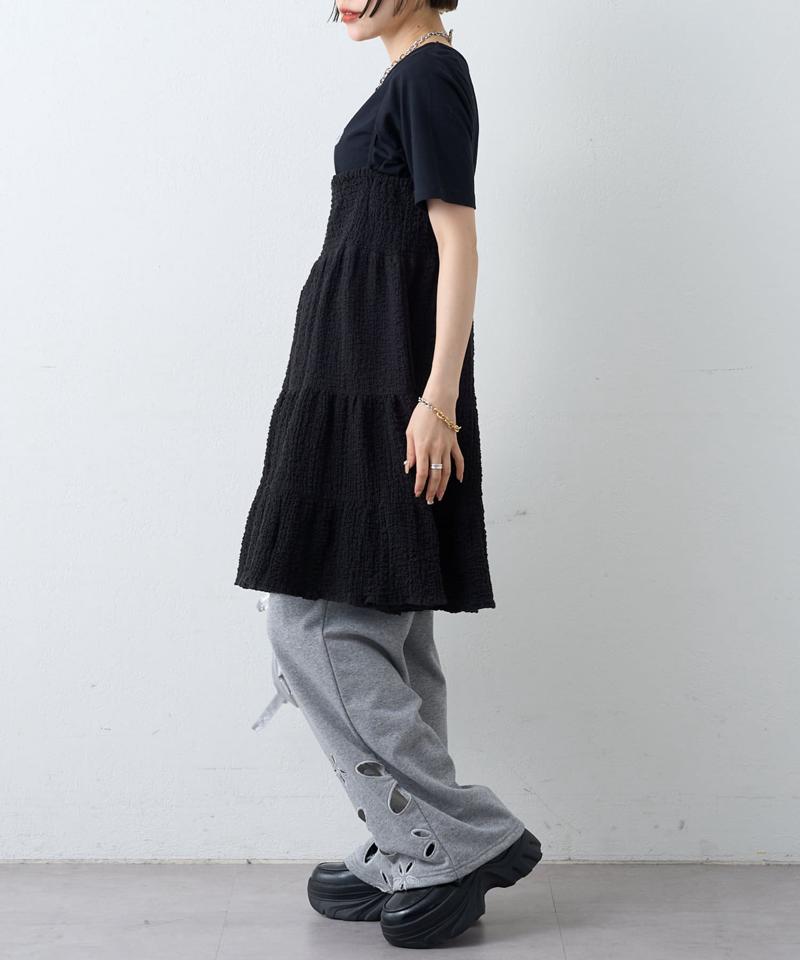 【お気に入りGP第1位】【2サイズ展開】フラワーアイレットスウェットパンツ