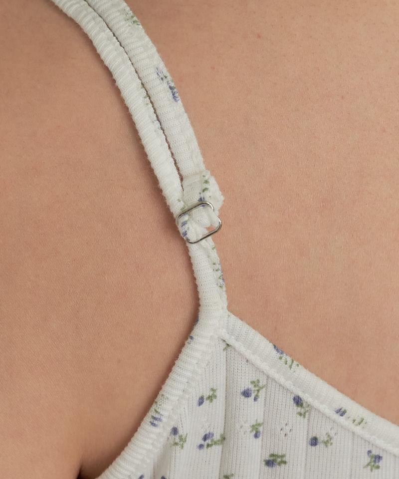 パターンメッシュフリルキャミSET