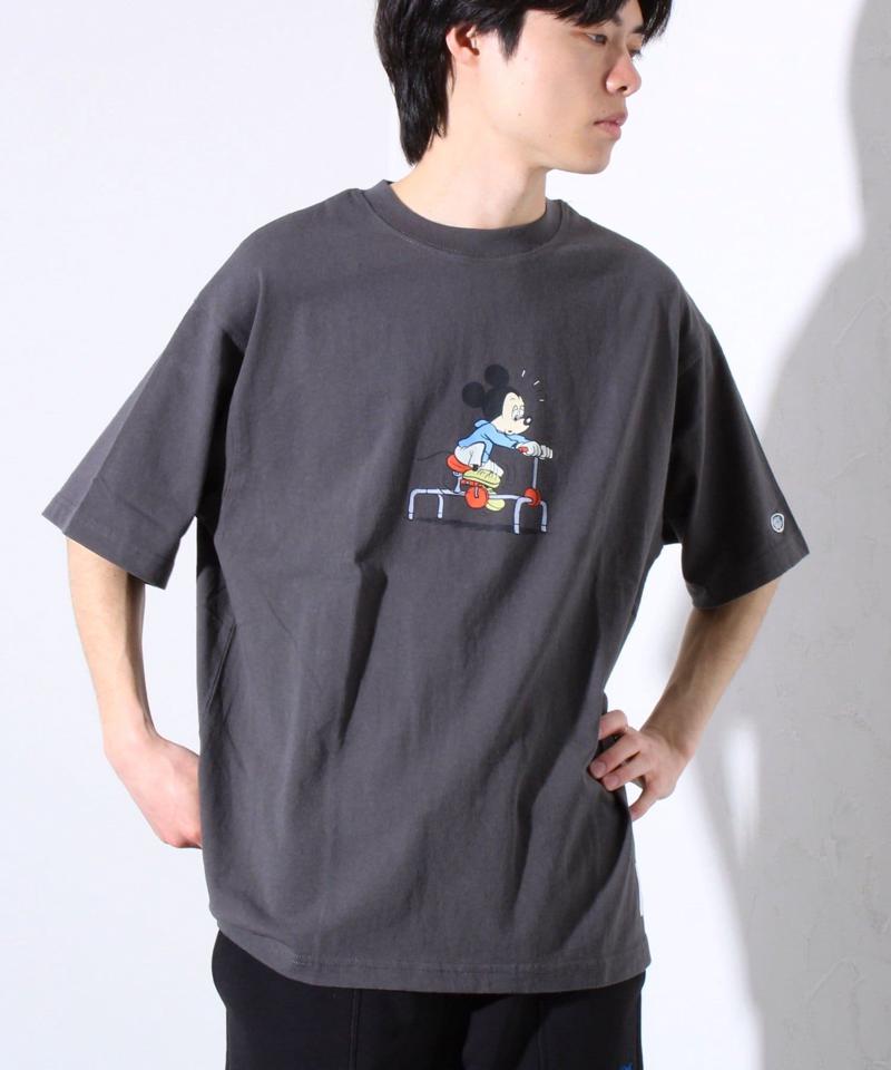 【MICKEY×DISCUS ATHLETIC】コラボ プリント 半袖Tシャツ