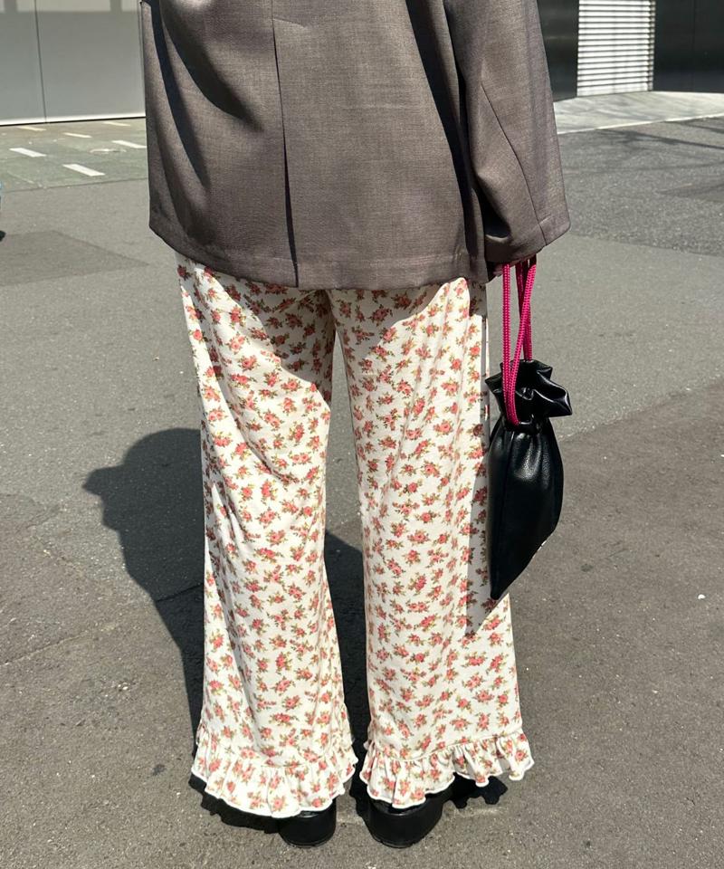 カットフラワーフリルパンツ