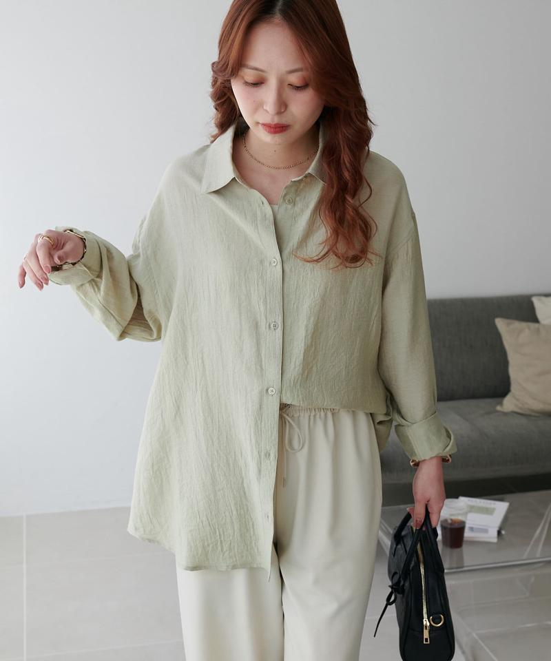【WEB限定】クレープビッグシャツ