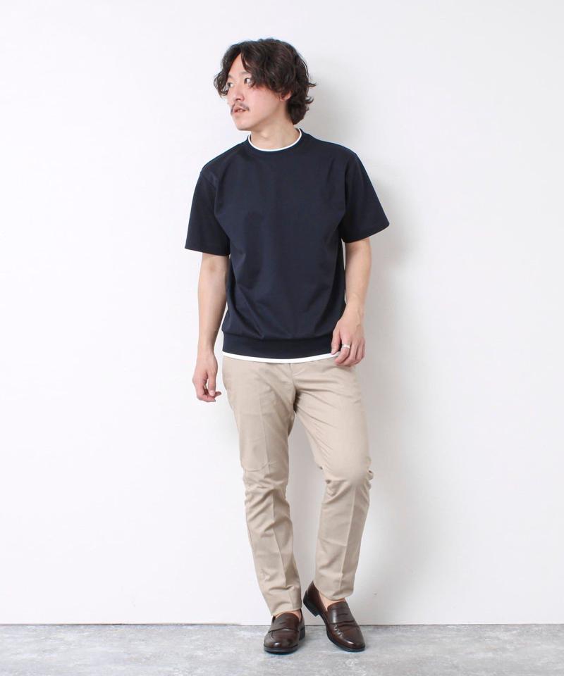 《接触冷感》スーピマコットン ダブルカラーTee