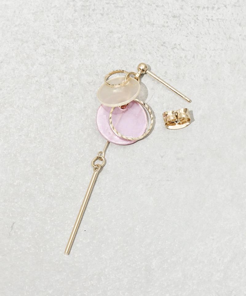 シェルサガリメタルバーピアス