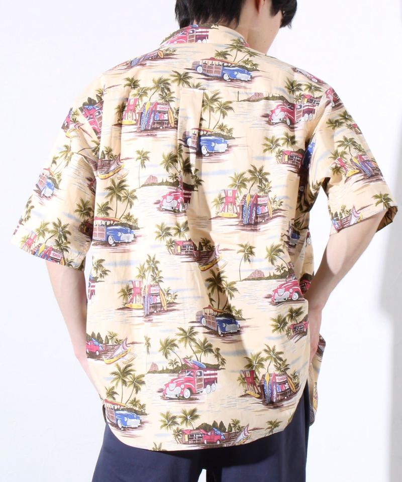 【GLOSTER】TROPICALシャツ レギュラーカラー アロハシャツ
