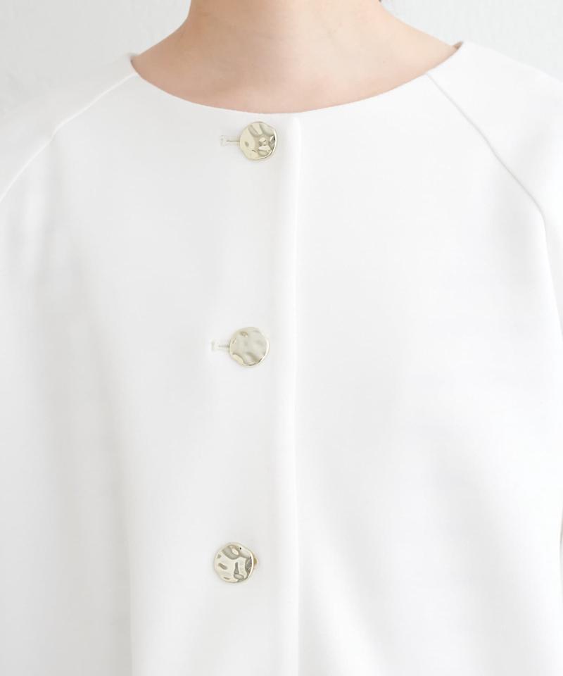 【natural couture】ダンボールニット金釦ミドルジャケット