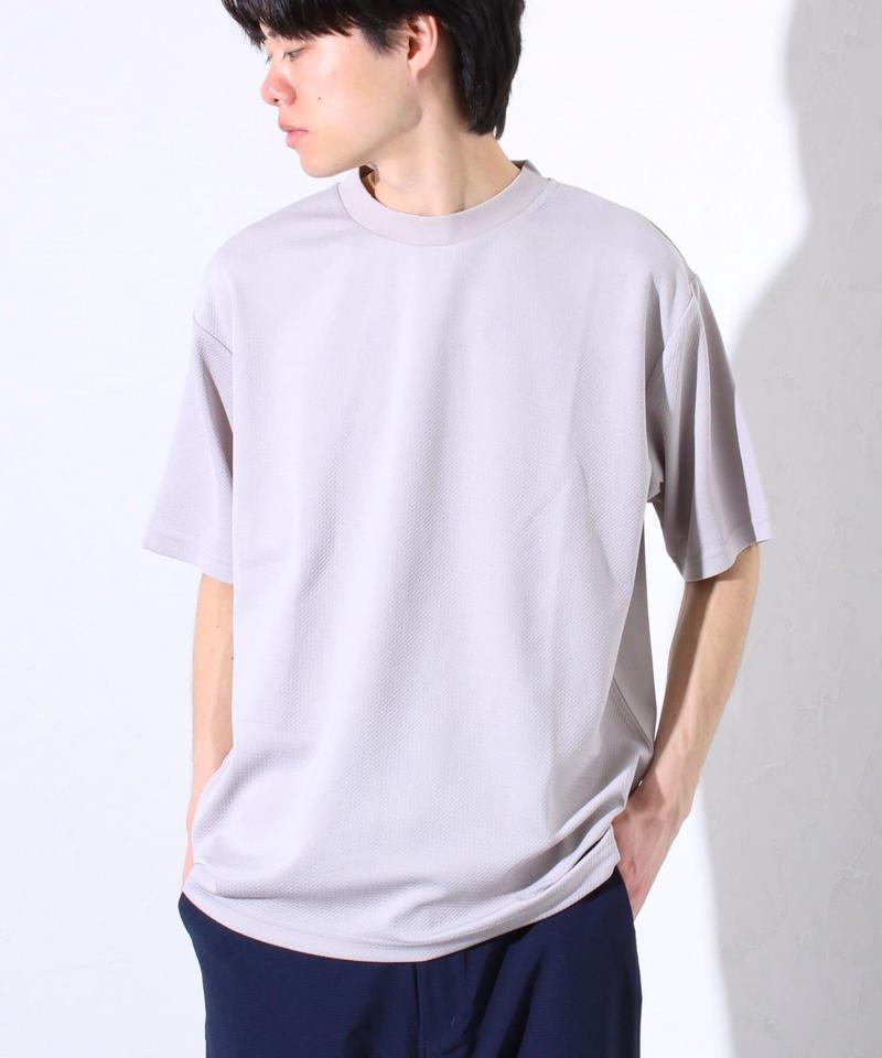 【GLOSTER/グロスター】ふくれジャガード クルーネック 半袖 Tシャツ