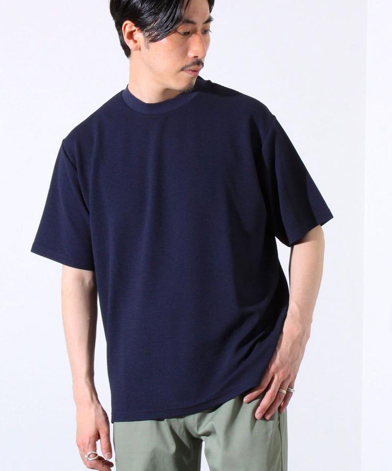 【GLOSTER/グロスター】ふくれジャガード クルーネック 半袖 Tシャツ