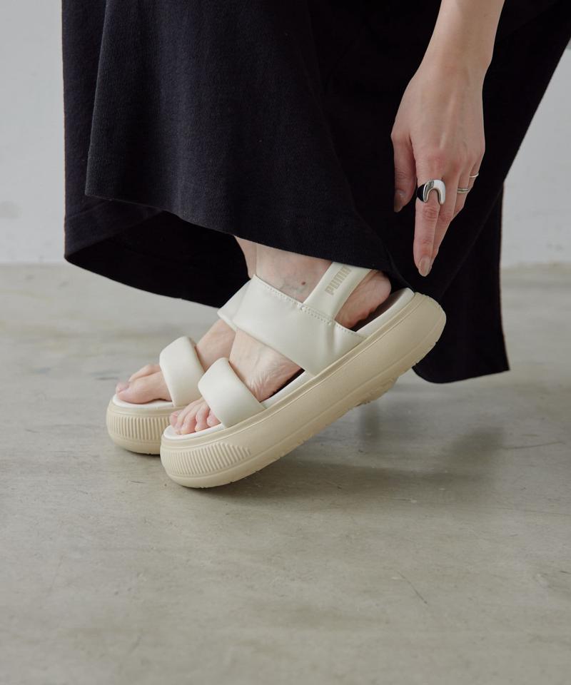 《WEB限定/サイズ展開23、24、25cm/厚底》【PUMA(プーマ)】ウィメンズ マユ パフィー サンダル/MAYU PUFFY SANDALS