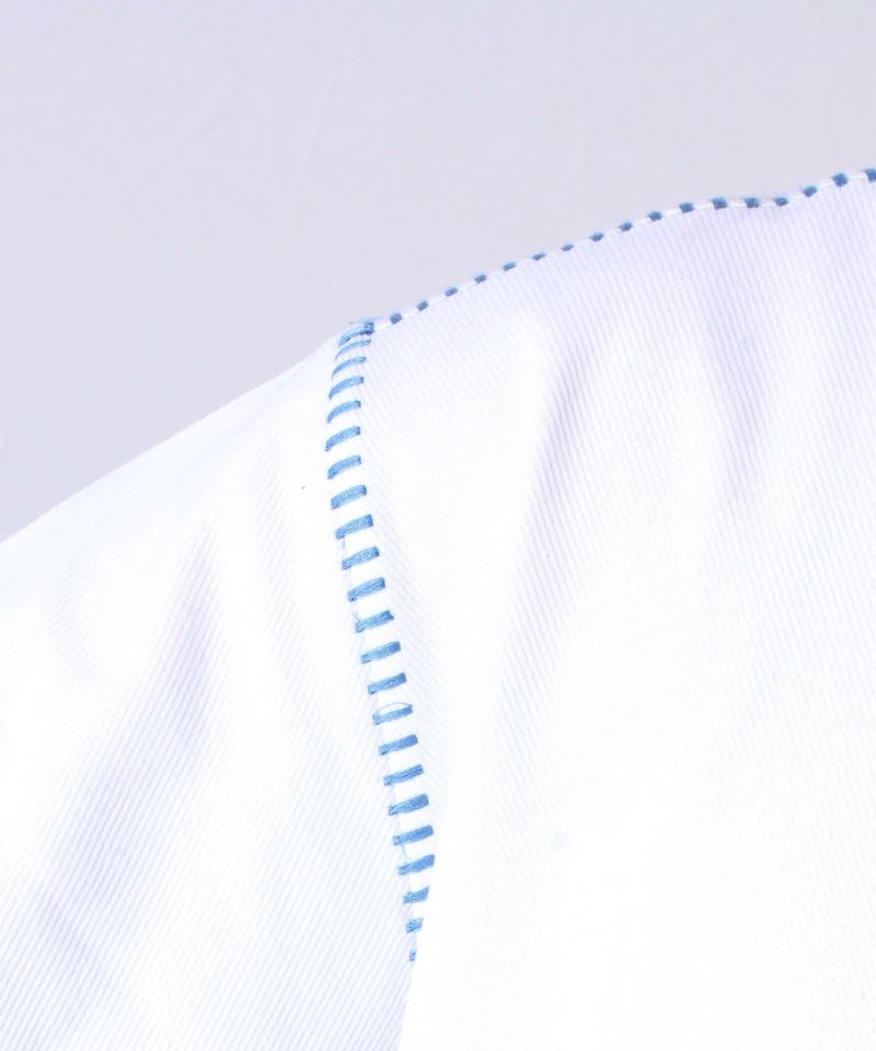 【GLOSTER/グロスター】ラダー配色ステッチ クルーネック半袖Tシャツ