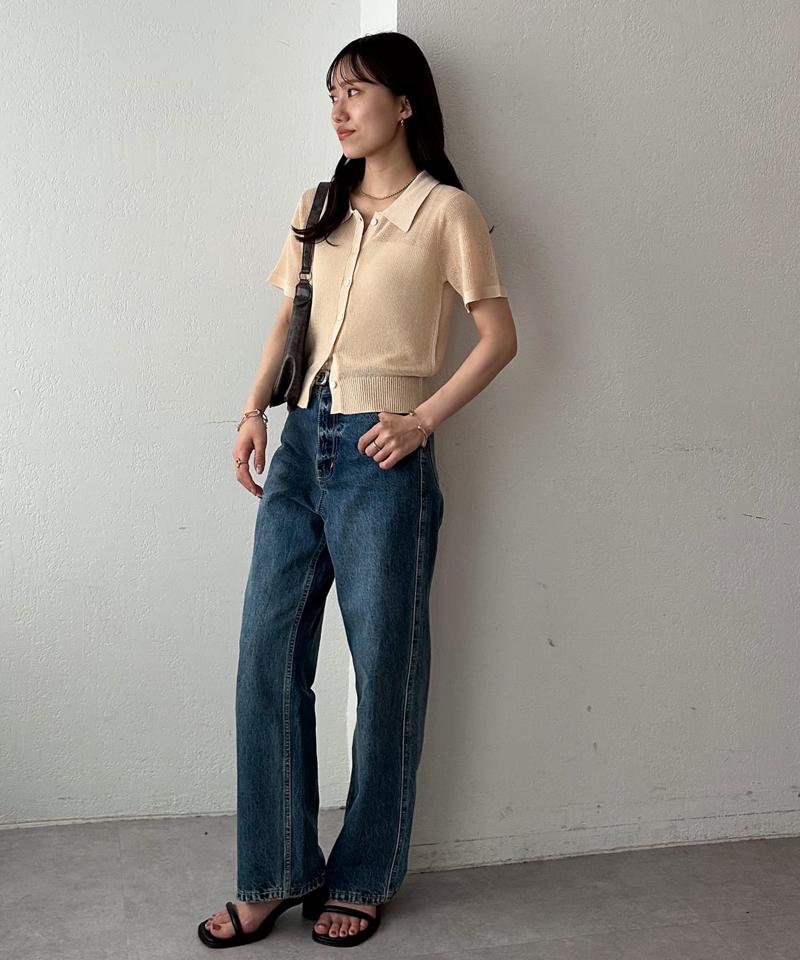 【WEB限定】衿付きニットカーディガン