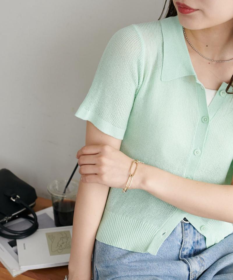 【WEB限定】衿付きニットカーディガン