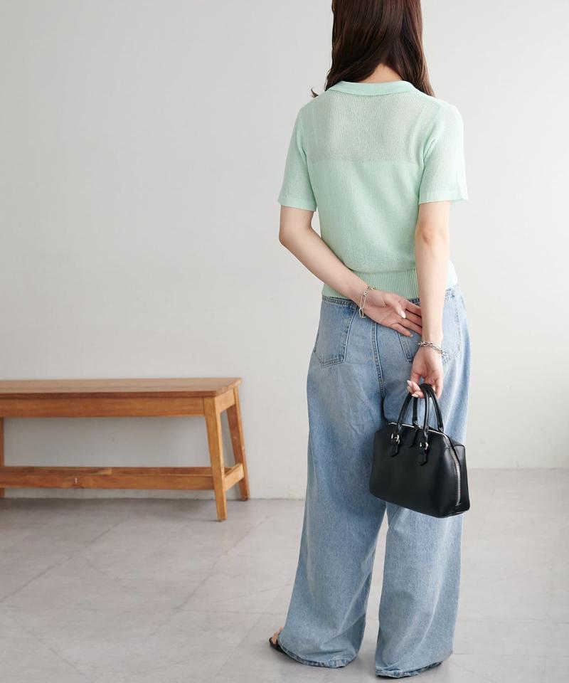 【WEB限定】衿付きニットカーディガン