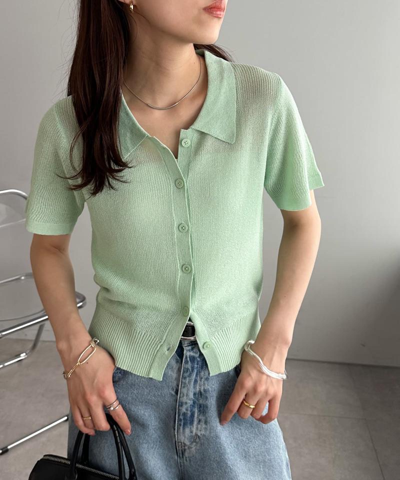 【WEB限定】衿付きニットカーディガン