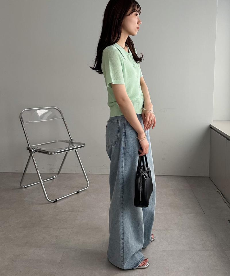 【WEB限定】衿付きニットカーディガン