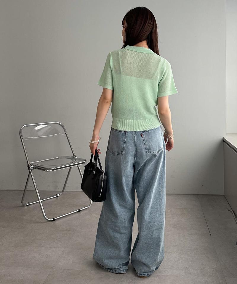 【WEB限定】衿付きニットカーディガン