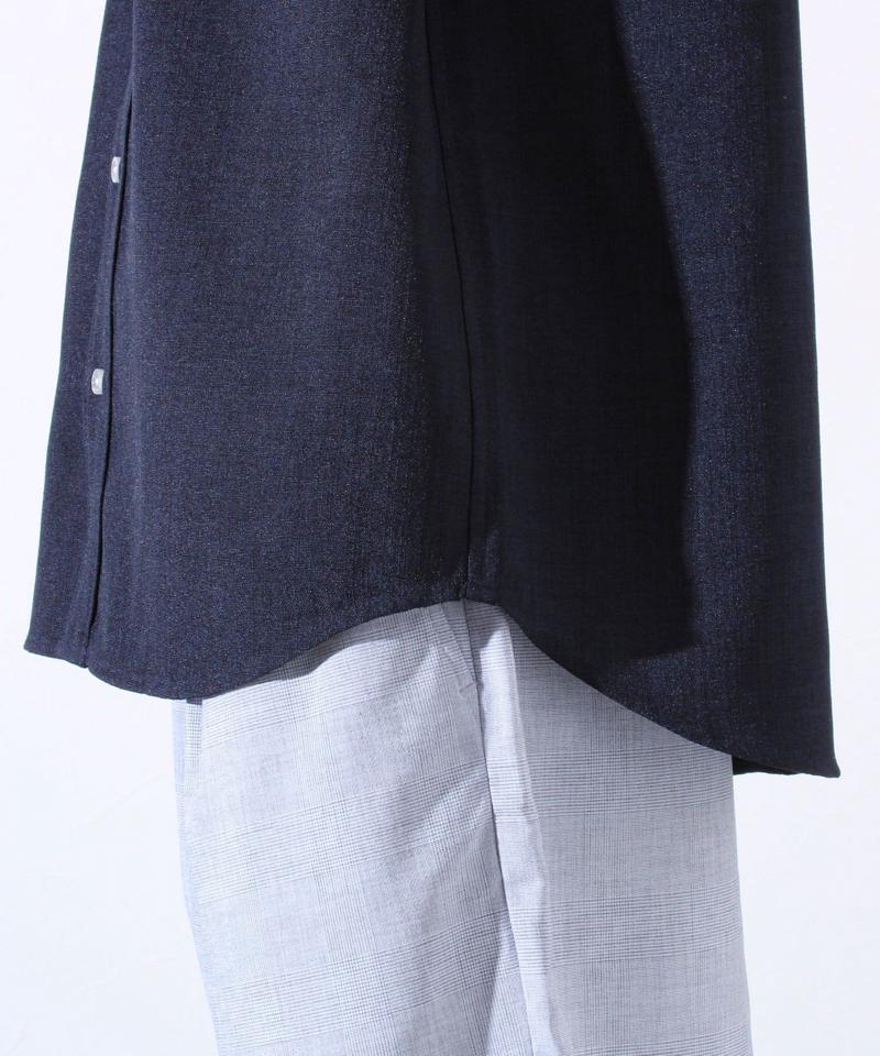 【GLOSTER】リネンライクキャンバス GOODNESS刺繍 半袖シャツ