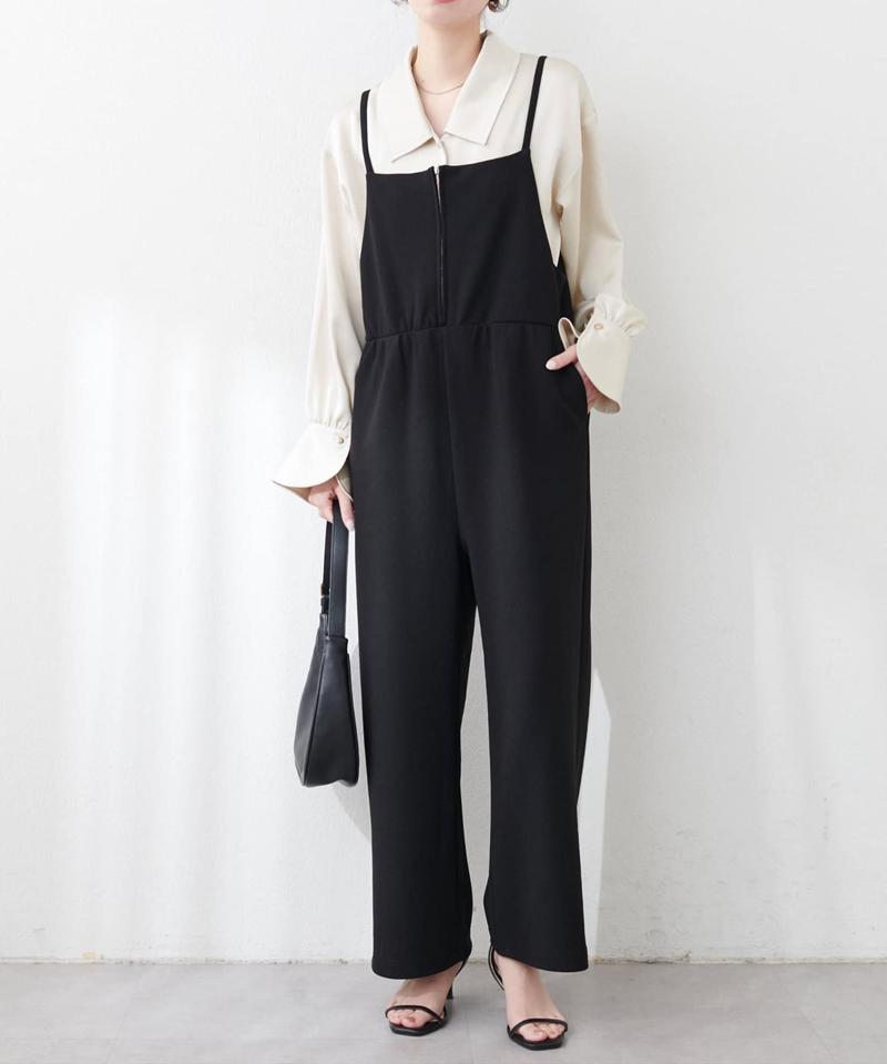 【natural couture】プチメタルプレート付きブラウス