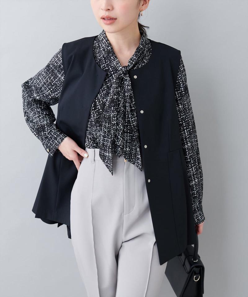 【natural couture】ツイルタックベスト