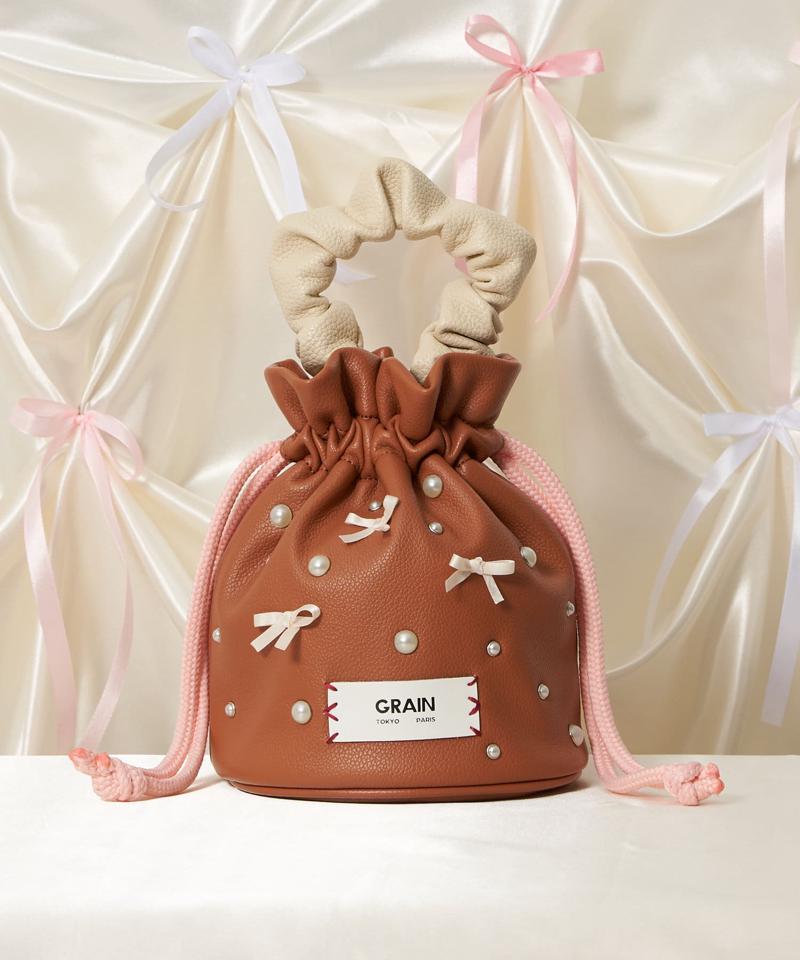 【Ciaopanic】【aya×GRAIN】ギャザーハンドル巾着バッグ