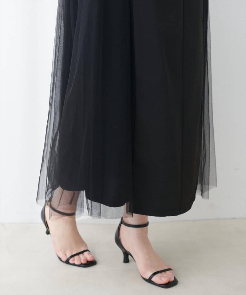 【natural couture】チュールコンビスカート