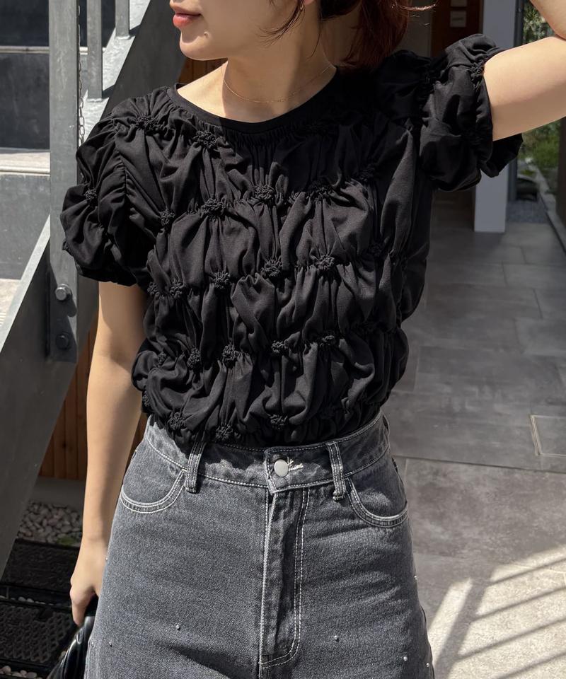 【WEB限定カラー/ブラウン追加】シャーリングホイップTシャツ