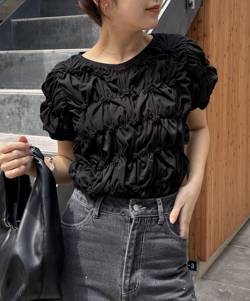 【WEB限定カラー/ブラウン追加】シャーリングホイップTシャツ