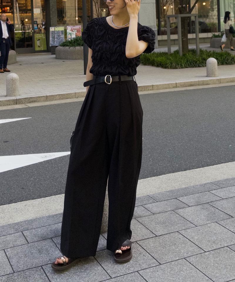 【WEB限定カラー/ブラウン追加】シャーリングホイップTシャツ
