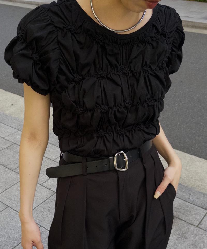 【WEB限定カラー/ブラウン追加】シャーリングホイップTシャツ