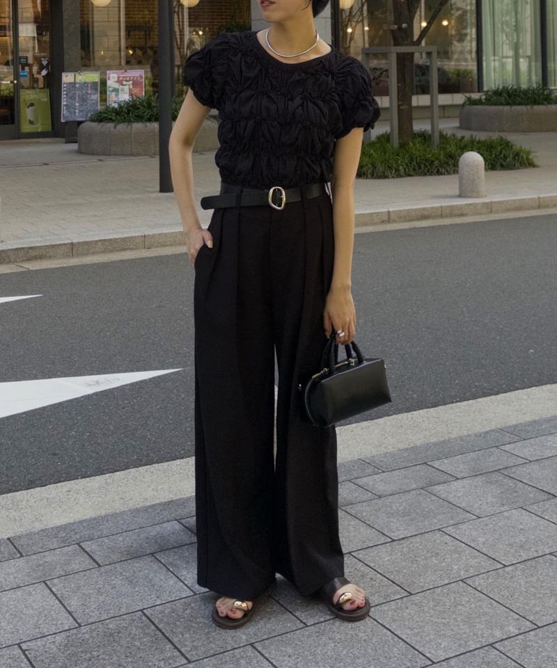 【WEB限定カラー/ブラウン追加】シャーリングホイップTシャツ