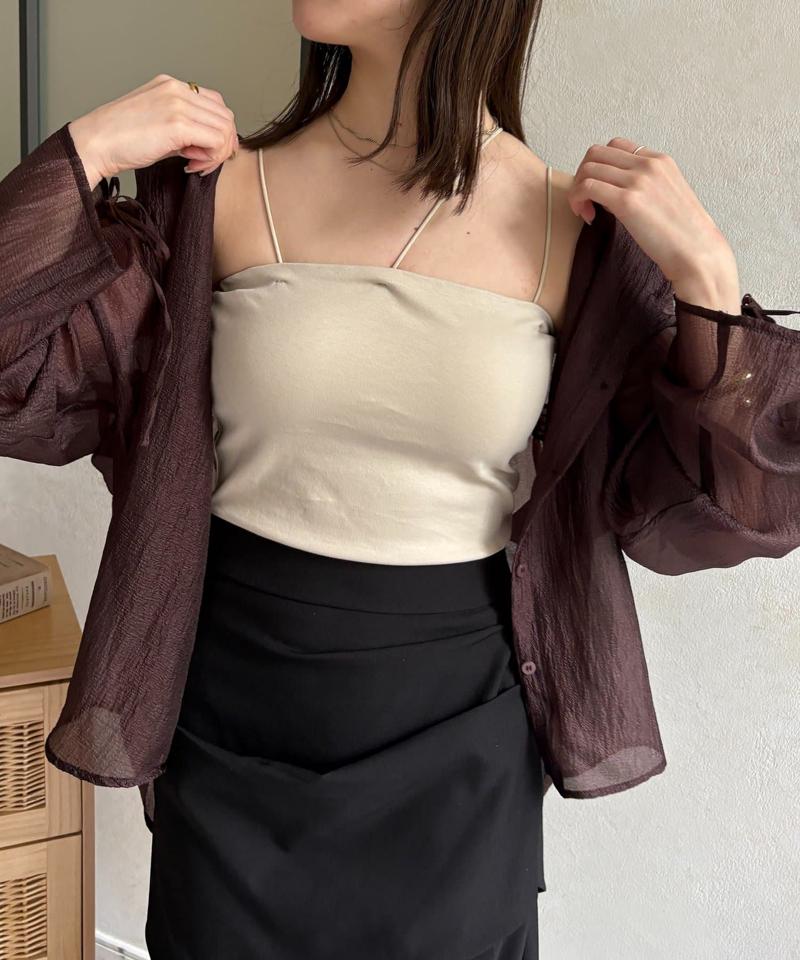 【新色登場！】アシメストラップカップ付きキャミ