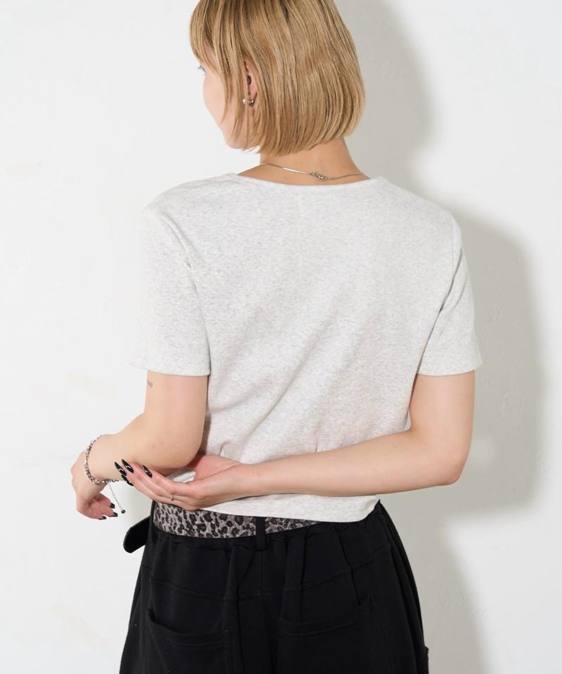 【２サイズ 】ヘンリーネックTEE