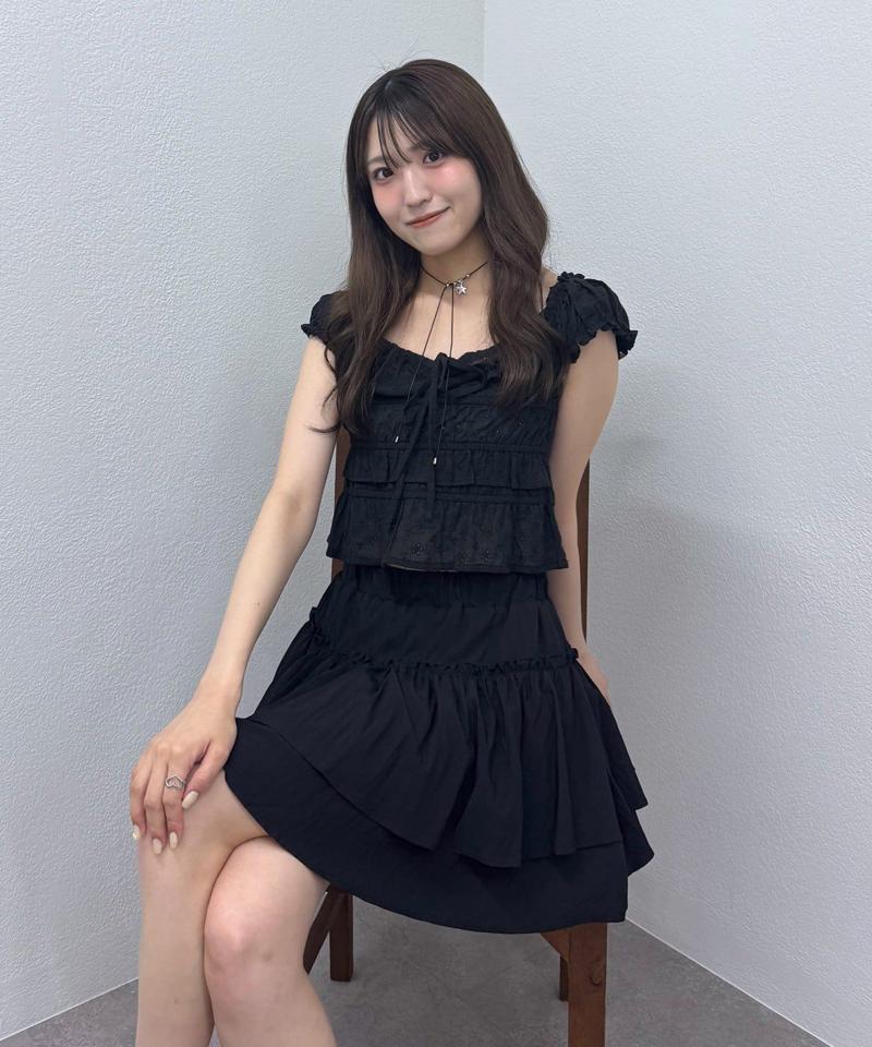 [mline]シャーリングフレンチブラウス