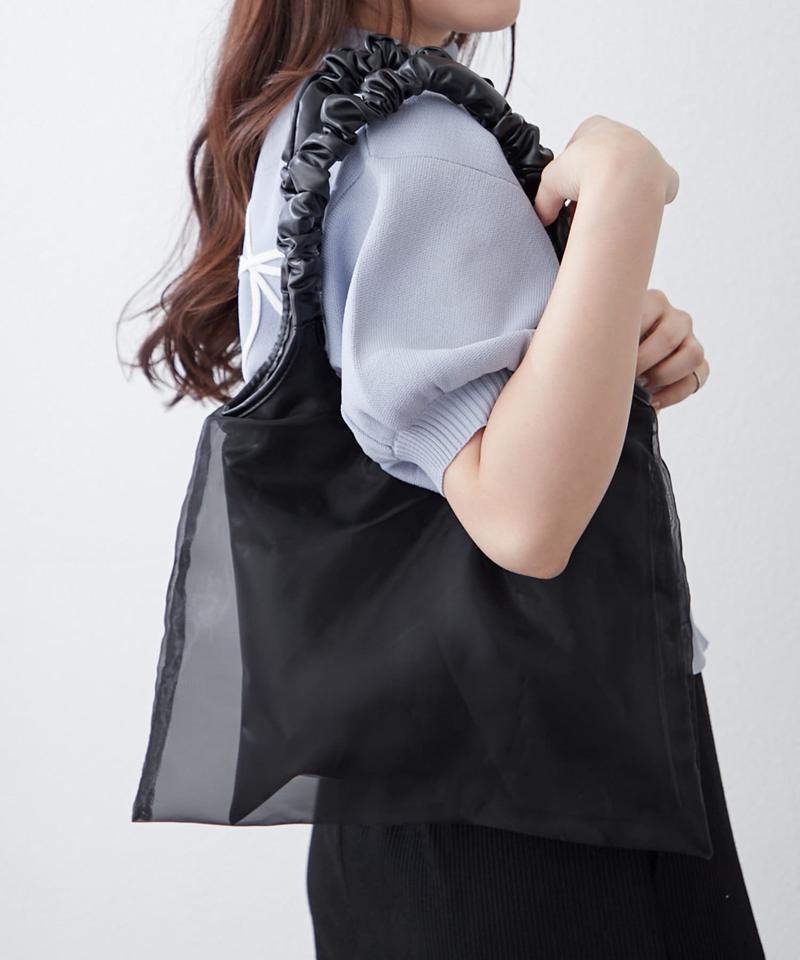 【WEB限定】ギャザーハンドルチュールトート