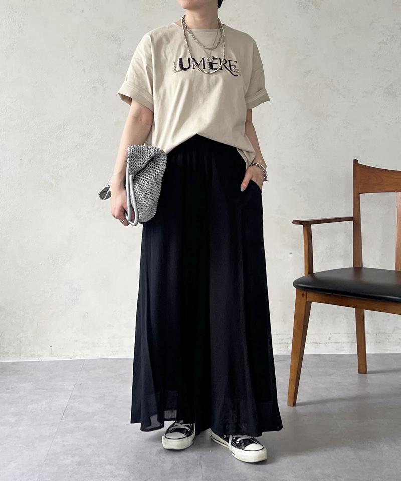 スタッズ刺繍TEE