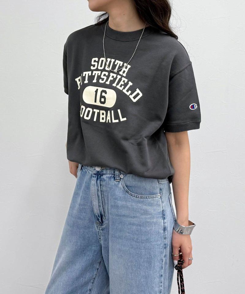 【Champion/チャンピオン】プリント入り裏毛半袖スウェットTシャツ