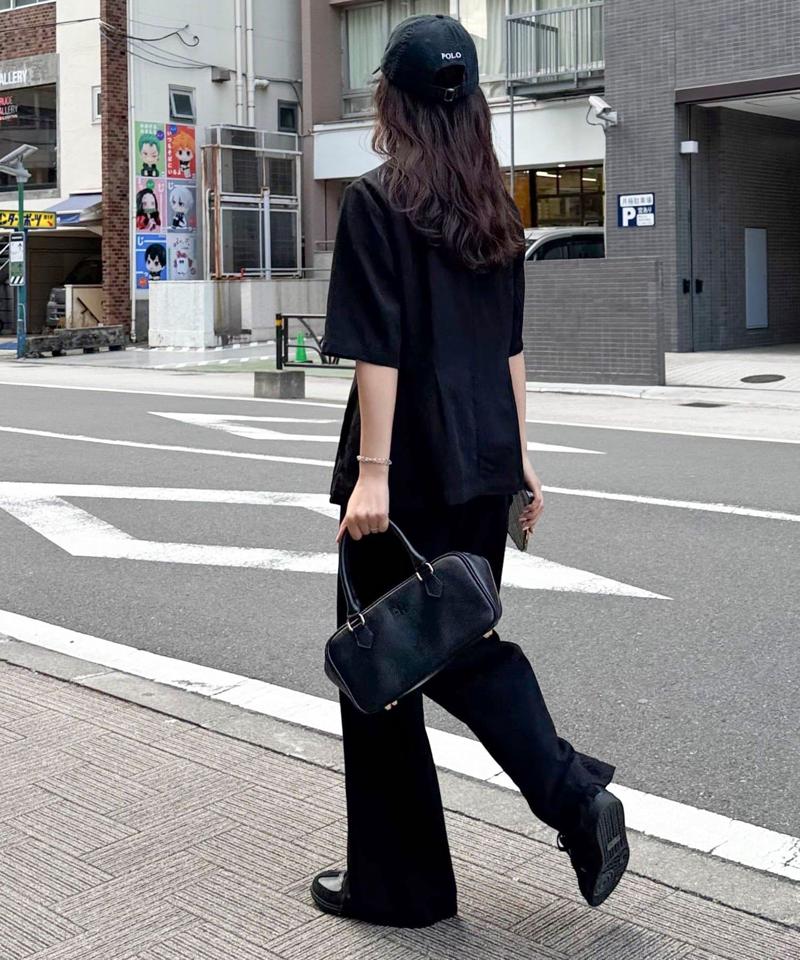 《セットアップ対応》レーヨン麻半袖ジャケット