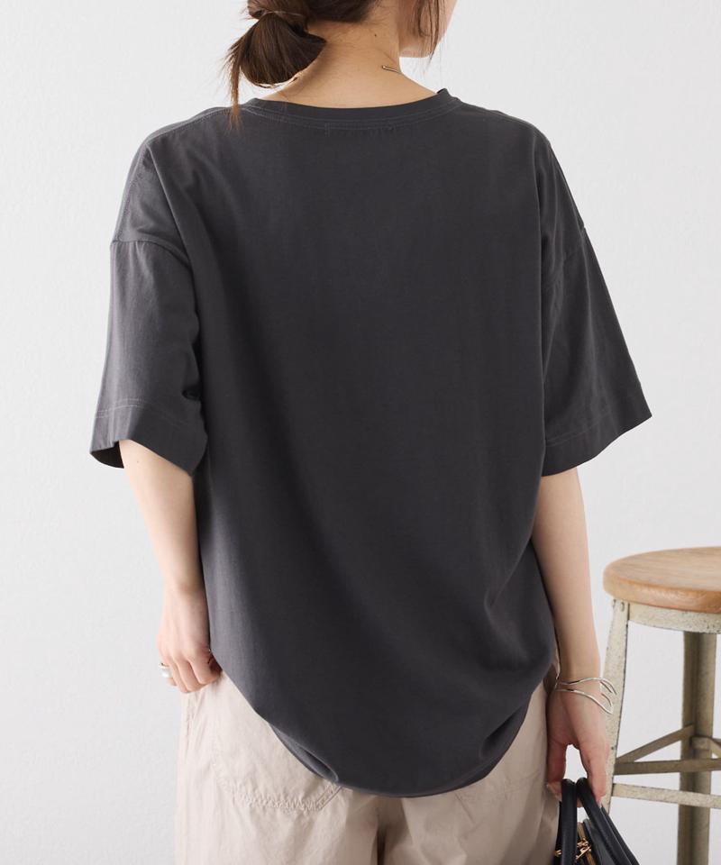 【汗シミ防止素材】シンプルロゴTシャツ