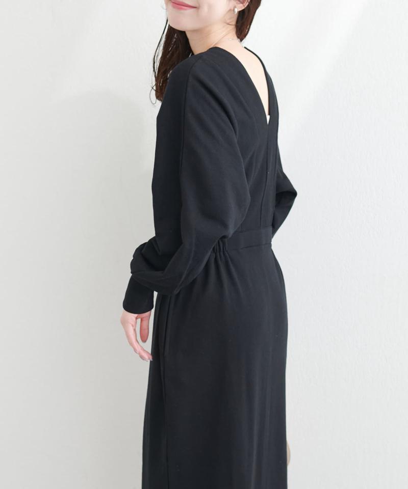 【natural couture】２WAYデザイン切替裏毛ワンピース