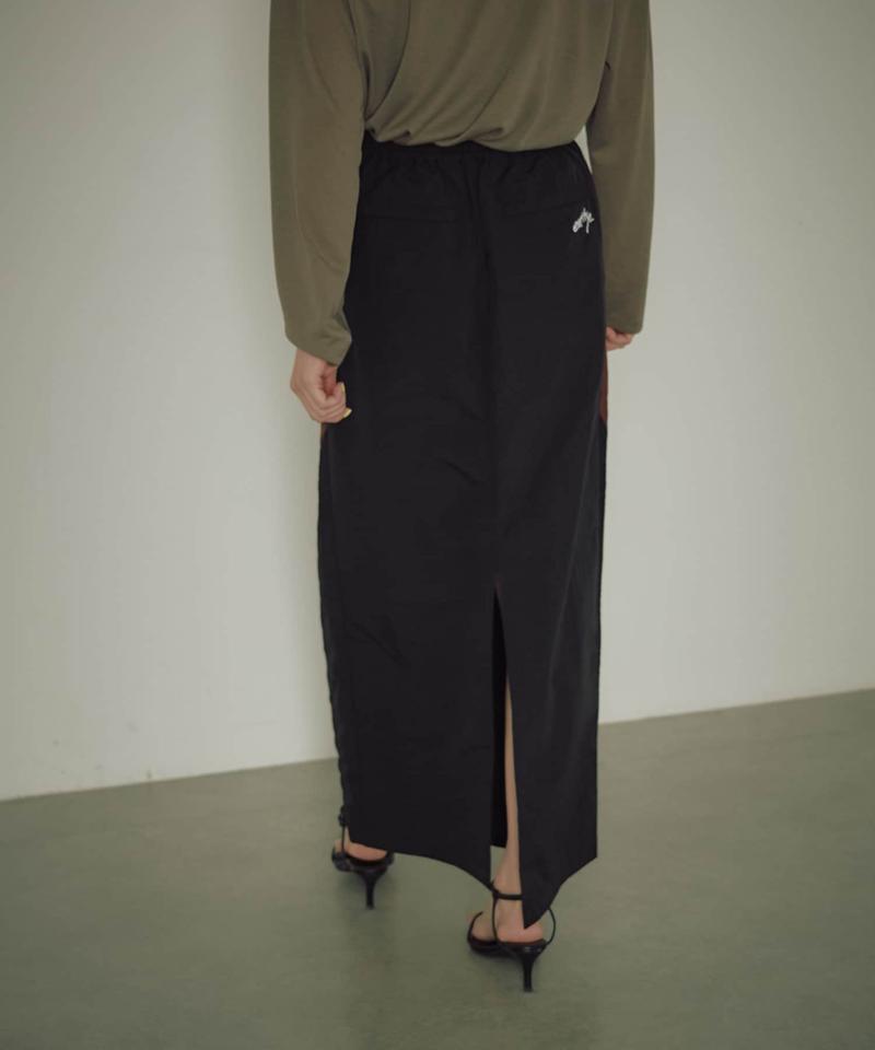 【earthy_】配色切替ラインナイロンスカート