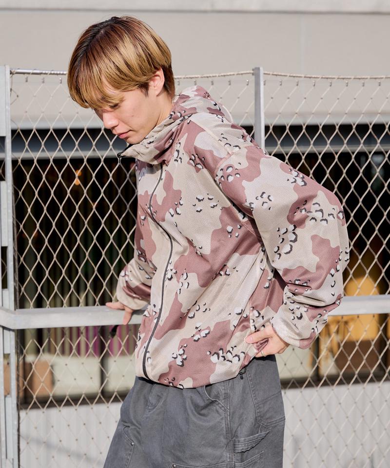 【Kastane】【WHIMSIC/2WAY】リバーシブルメッシュジップパーカー