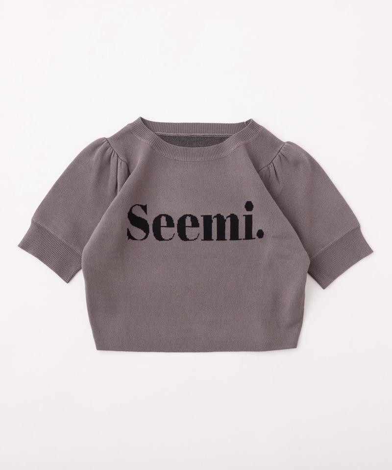 【Seemi. 】ロゴ入り半袖ニット