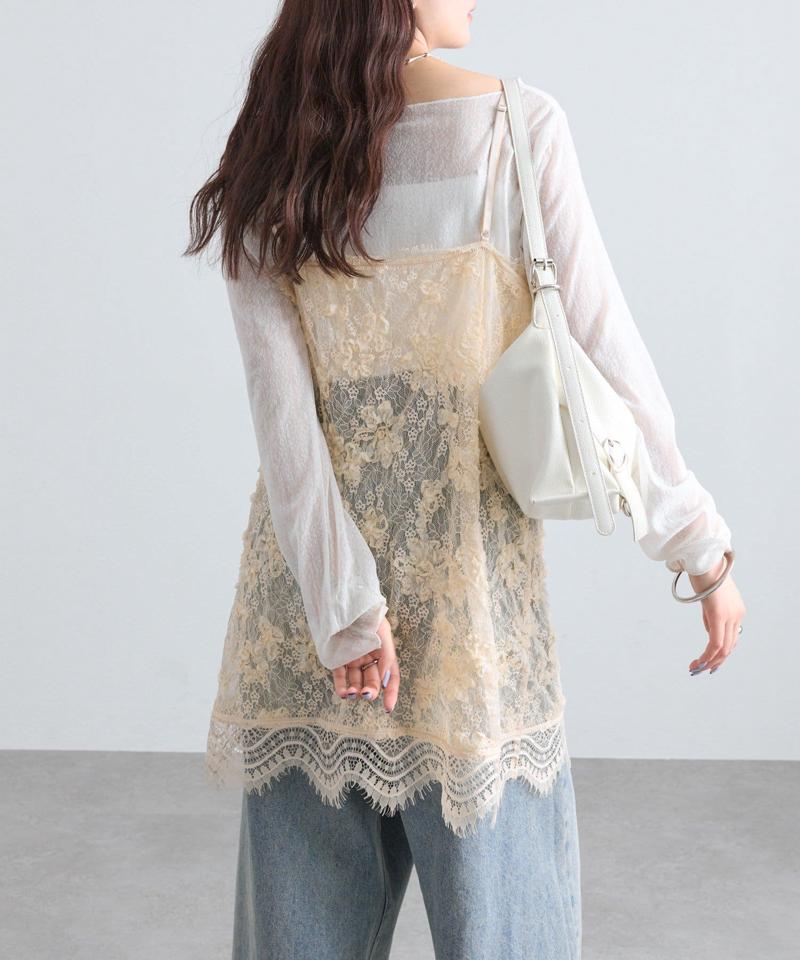 レースVキャミチュニック